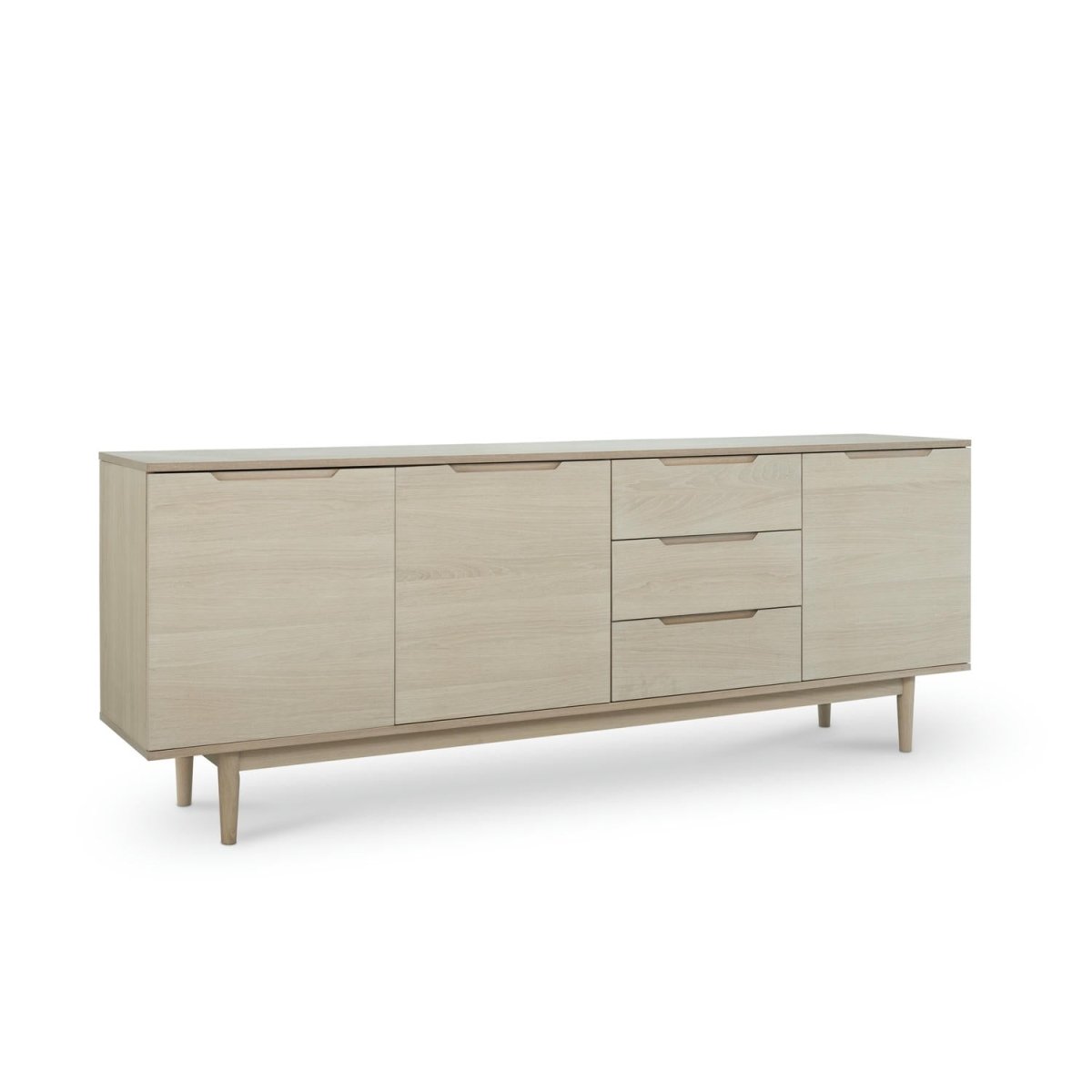 Kerteminde Sideboard mit 3 Türen - 213 cm breit - Eiche Weiß geöltes - FURNHOUSE