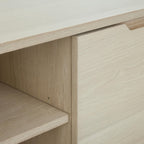 Kerteminde TV-Tisch mit 2 Türen - 160 cm breit - Eiche Weiß geöltes - FURNHOUSE