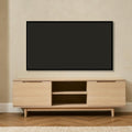 TV-Tisch mit 2 Türen - 160 cm breit - Eiche bianco - FURNHOUSE
