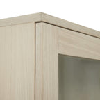 Kerteminde Vitrine mit LED-Beleuchtung - 100 cm breit - Eiche Weiß geöltes - FURNHOUSE