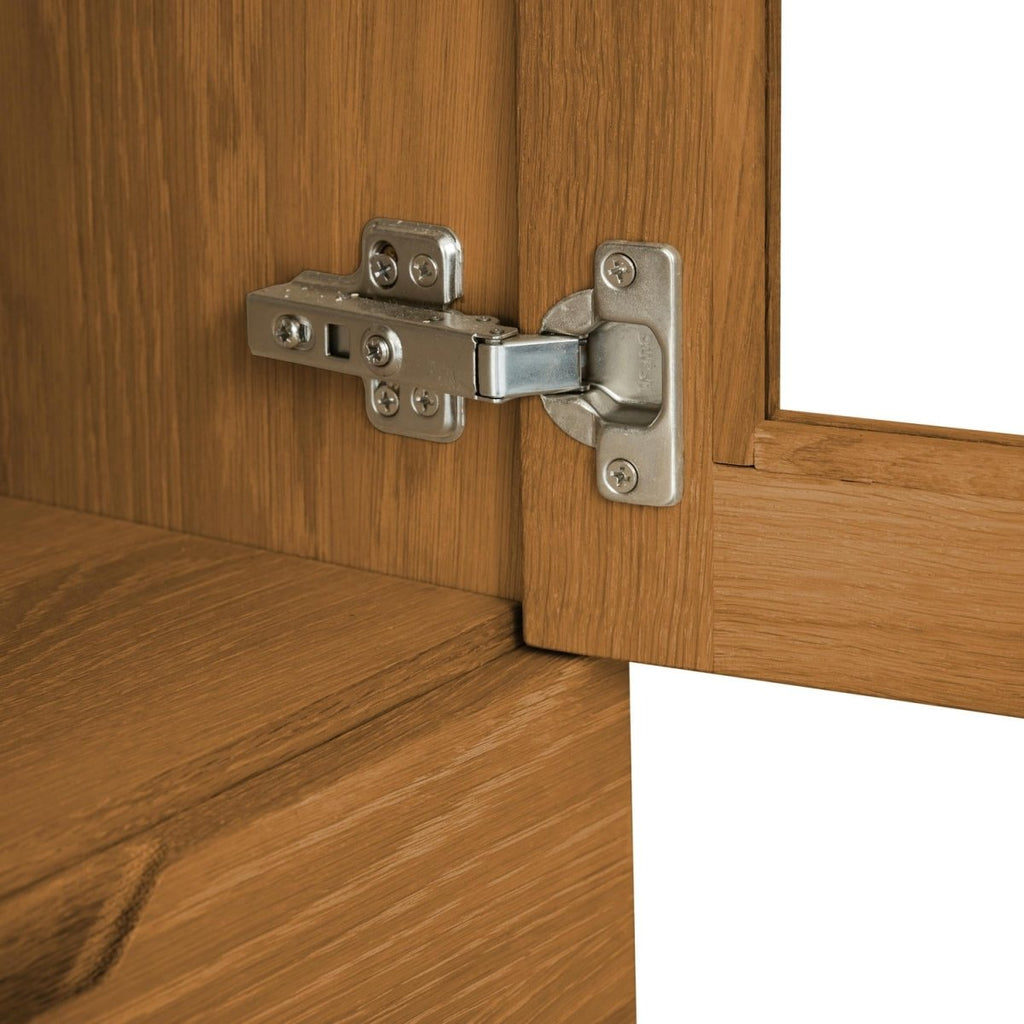 Kerteminde Vitrine mit LED-Beleuchtung - 100 cm breit - Wildeiche Natur - FURNHOUSE