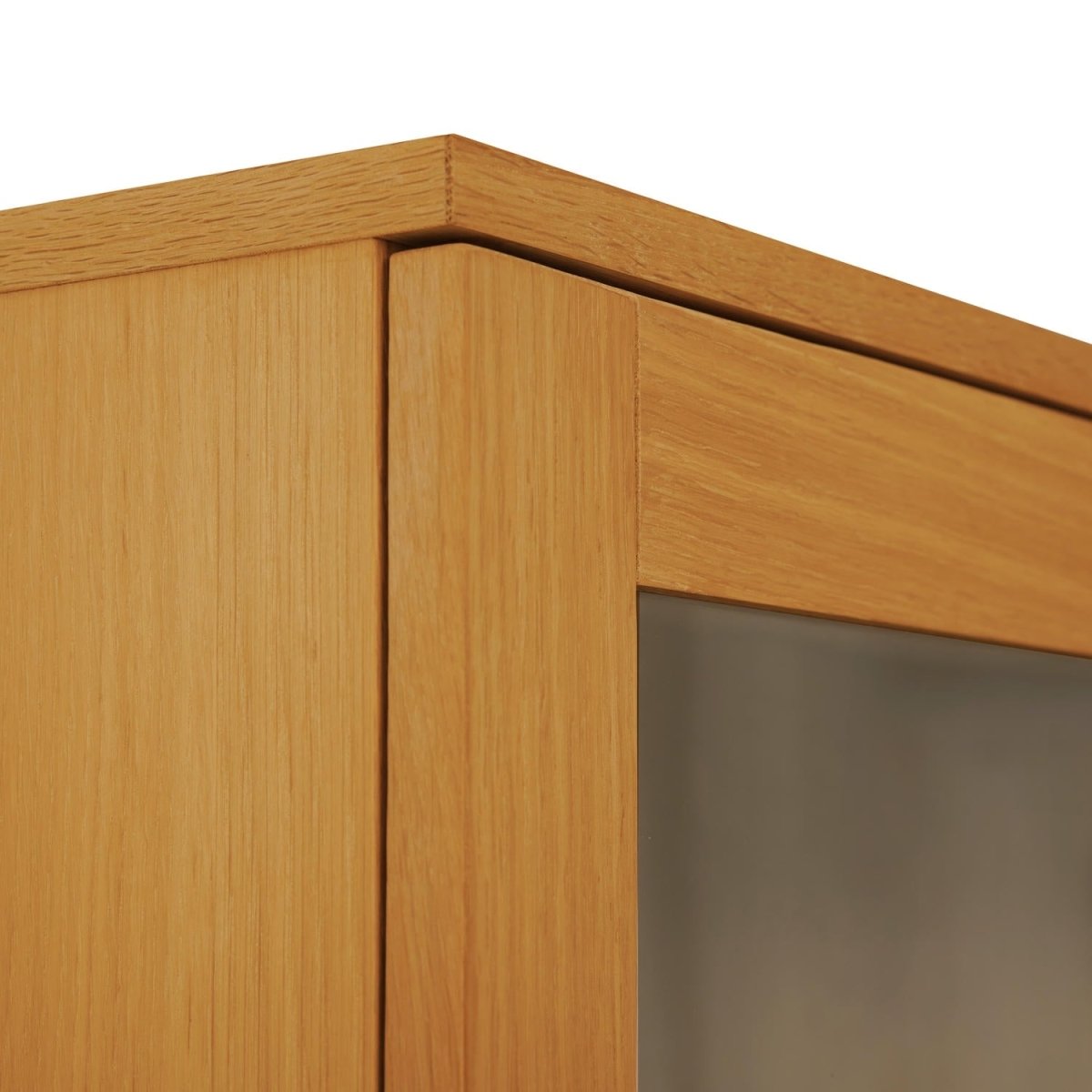 Kerteminde Vitrine mit LED-Beleuchtung - 100 cm breit - Wildeiche Natur - FURNHOUSE