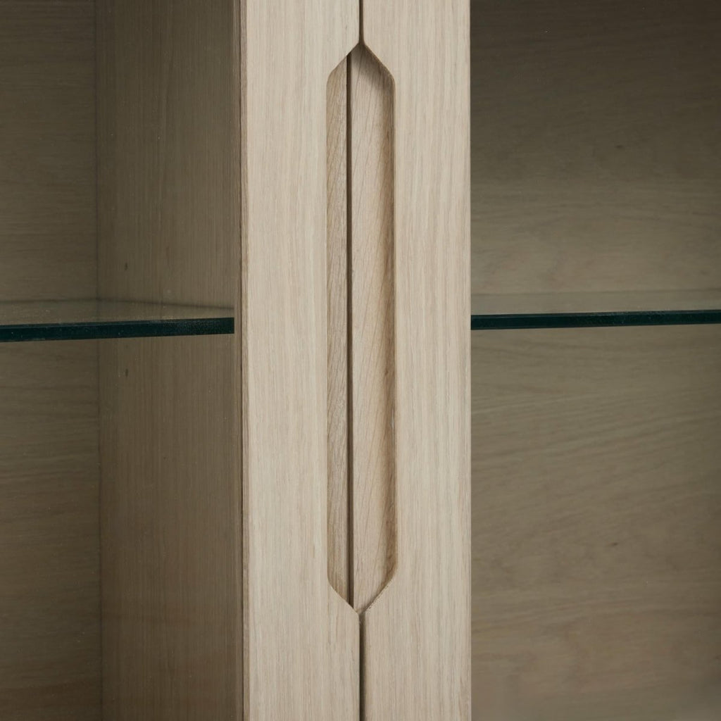 Kerteminde Wandschrank mit LED-Beleuchtung - 160 cm breit - Eiche Weiß geöltes - FURNHOUSE