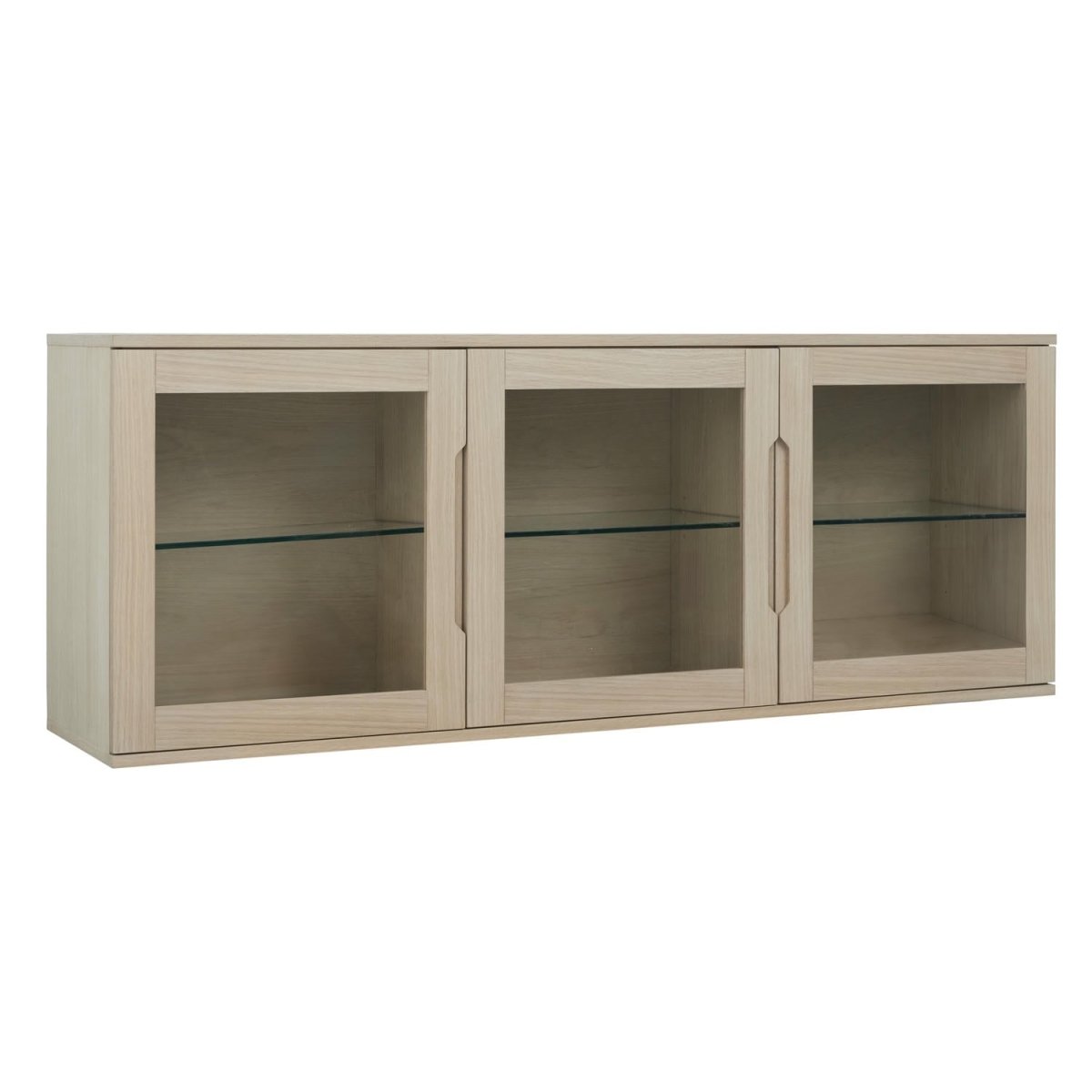 Kerteminde Wandschrank mit LED-Beleuchtung - 160 cm breit - Eiche Weiß geöltes - FURNHOUSE