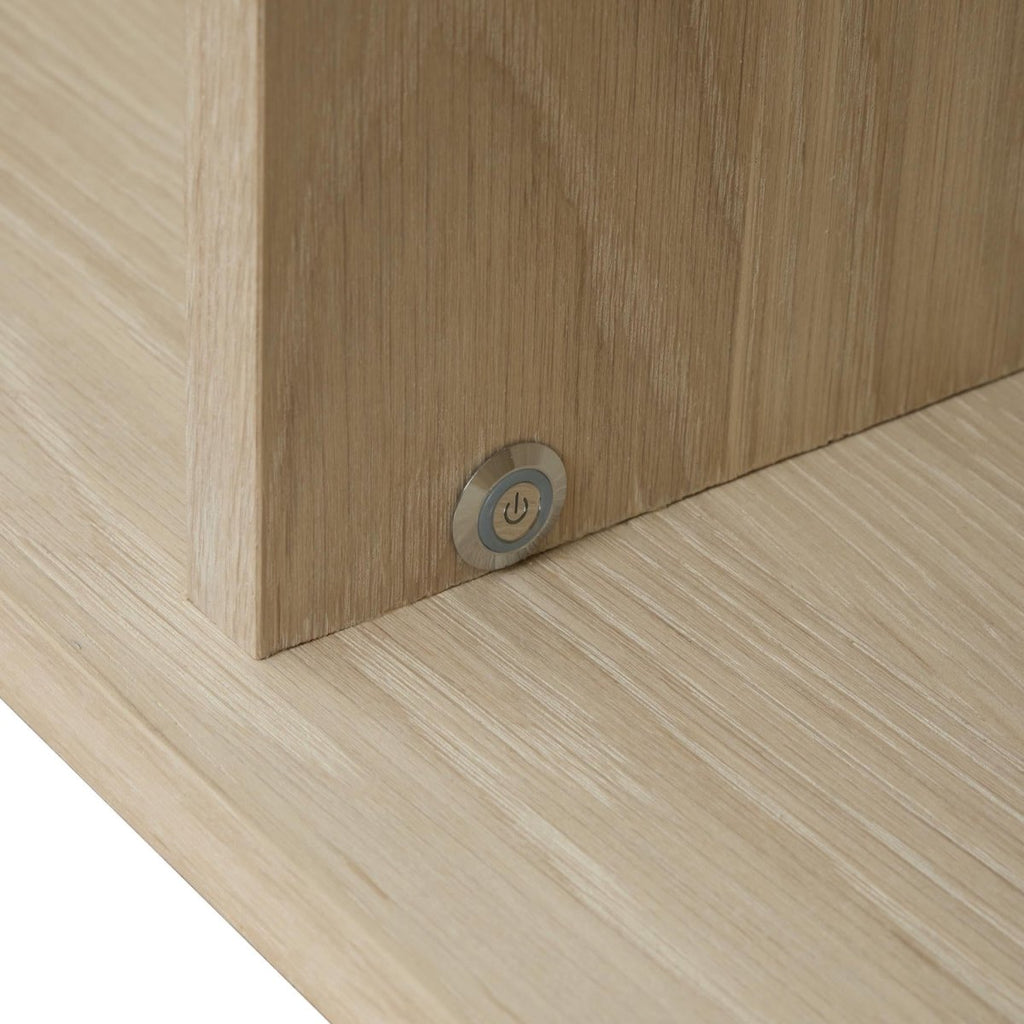 Kerteminde Wandschrank mit LED-Beleuchtung - 160 cm breit - Eiche Weiß geöltes - FURNHOUSE