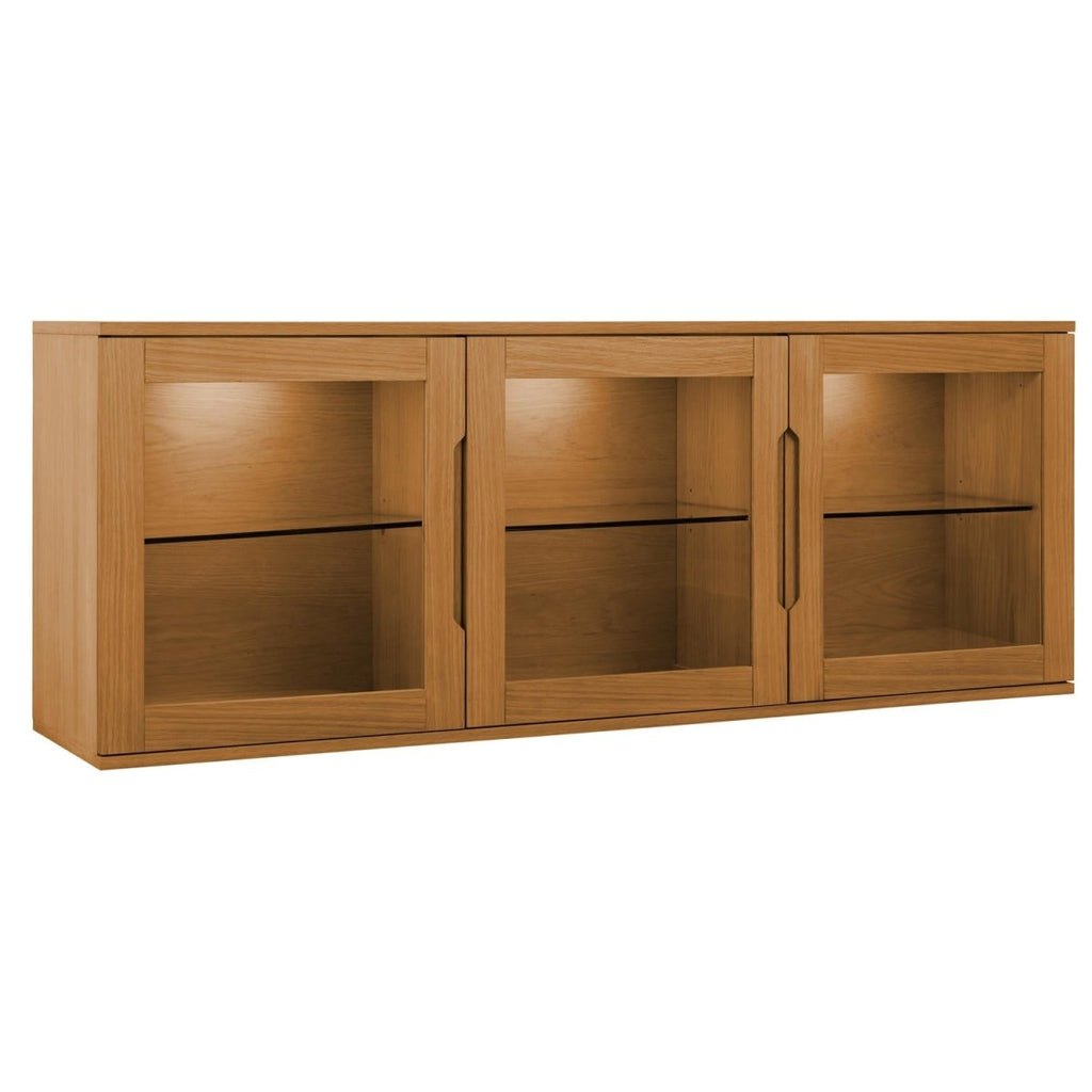 Kerteminde Wandschrank mit LED-Beleuchtung - 160 cm breit - Wildeiche Natur - FURNHOUSE