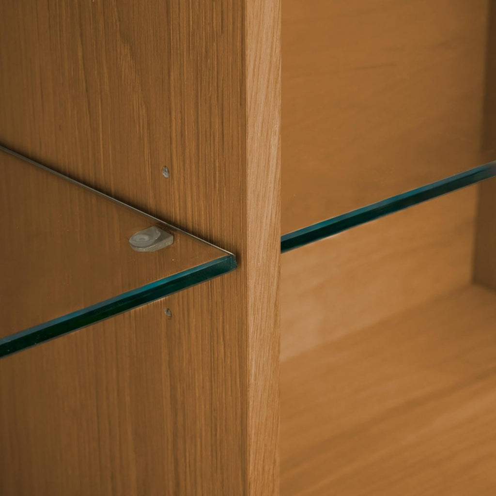 Kerteminde Wandschrank mit LED-Beleuchtung - 160 cm breit - Wildeiche Natur - FURNHOUSE