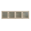 Wandschrank mit LED-Beleuchtung - 213 cm breit - Eiche bianco - FURNHOUSE