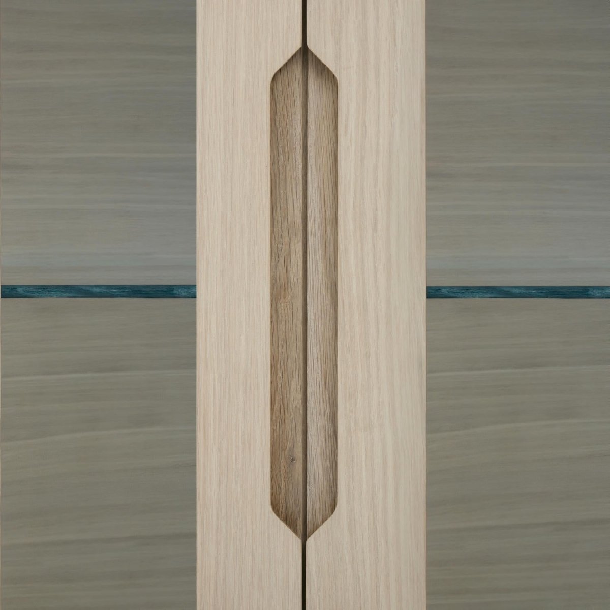 Kerteminde Wandschrank mit LED-Beleuchtung - 213 cm breit - Eiche Weiß geöltes - FURNHOUSE