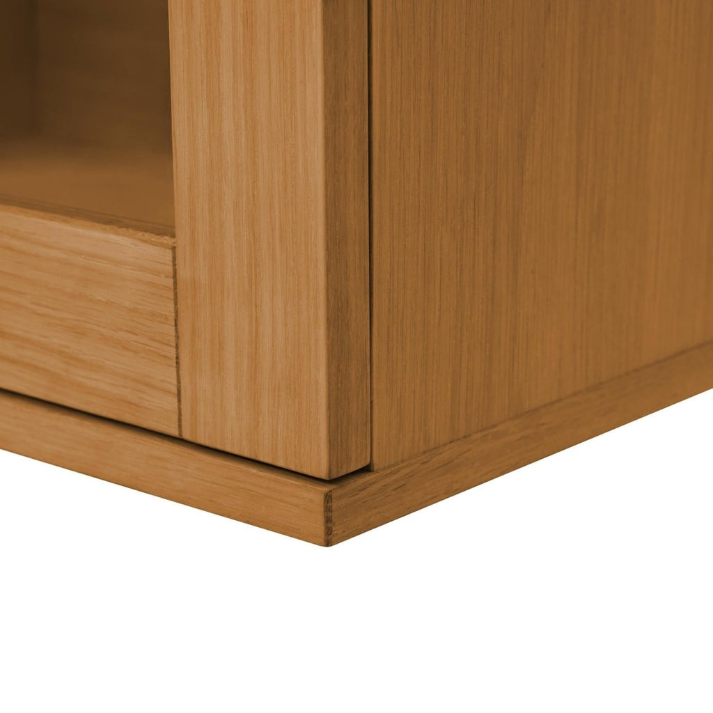 Kerteminde Wandschrank mit LED-Beleuchtung - 213 cm breit - Wildeiche Natur - FURNHOUSE