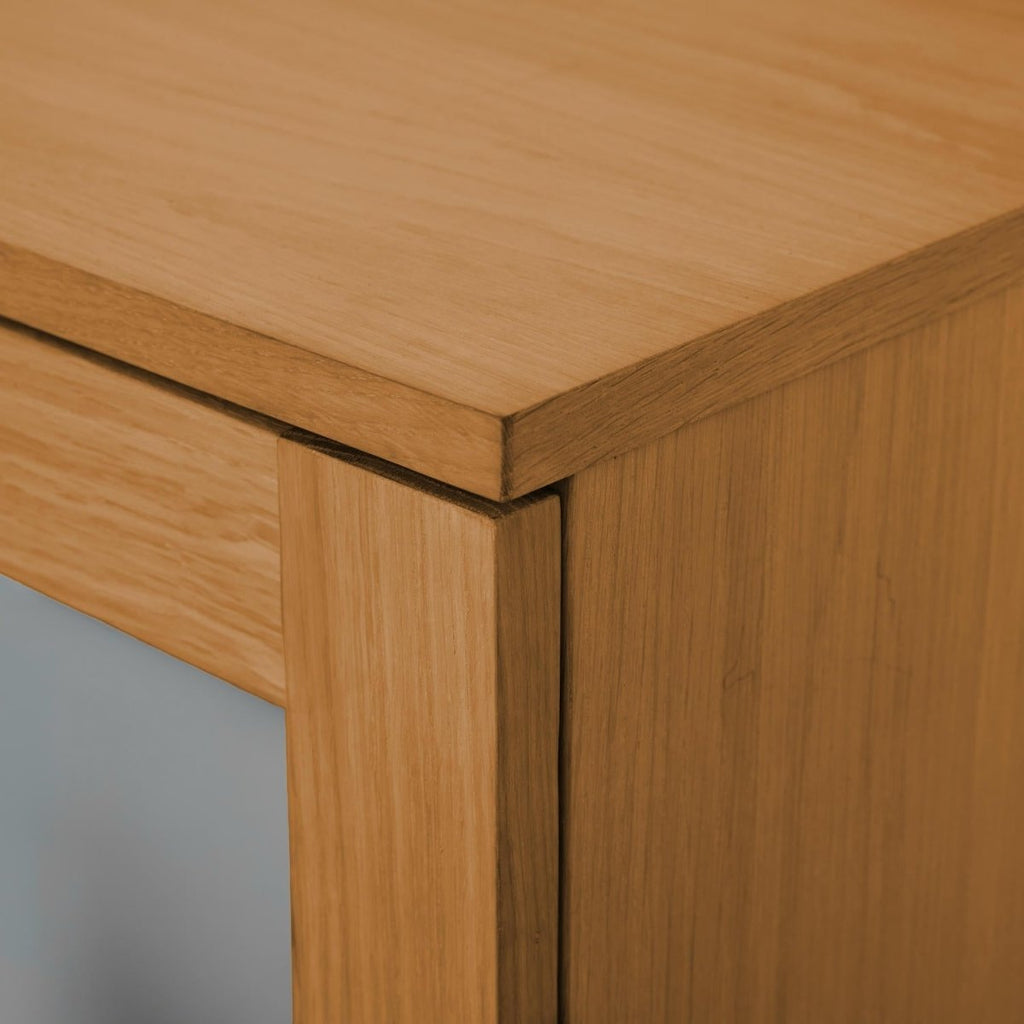 Kerteminde Wandschrank mit LED-Beleuchtung - 213 cm breit - Wildeiche Natur - FURNHOUSE