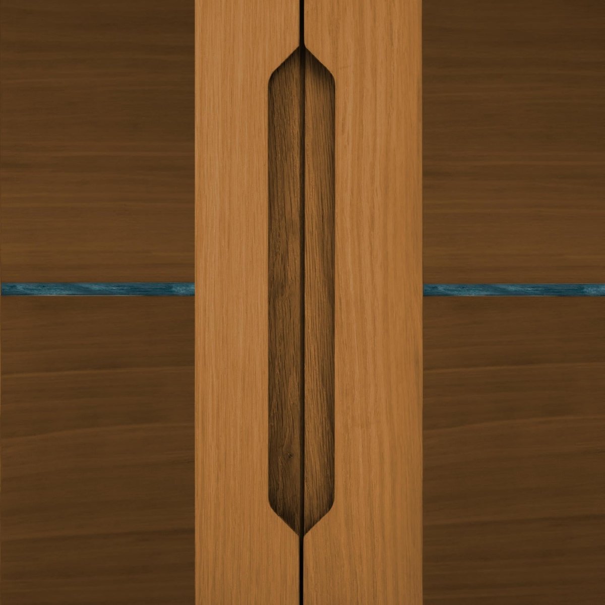 Kerteminde Wandschrank mit LED-Beleuchtung - 213 cm breit - Wildeiche Natur - FURNHOUSE