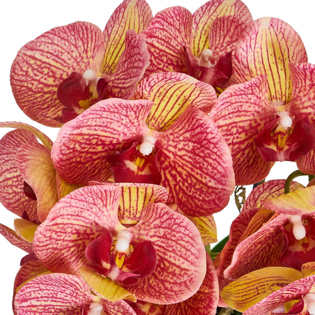 Kunstpflanze Orange Orchidee Phalaenopsis 42 cm - 4Ever Green