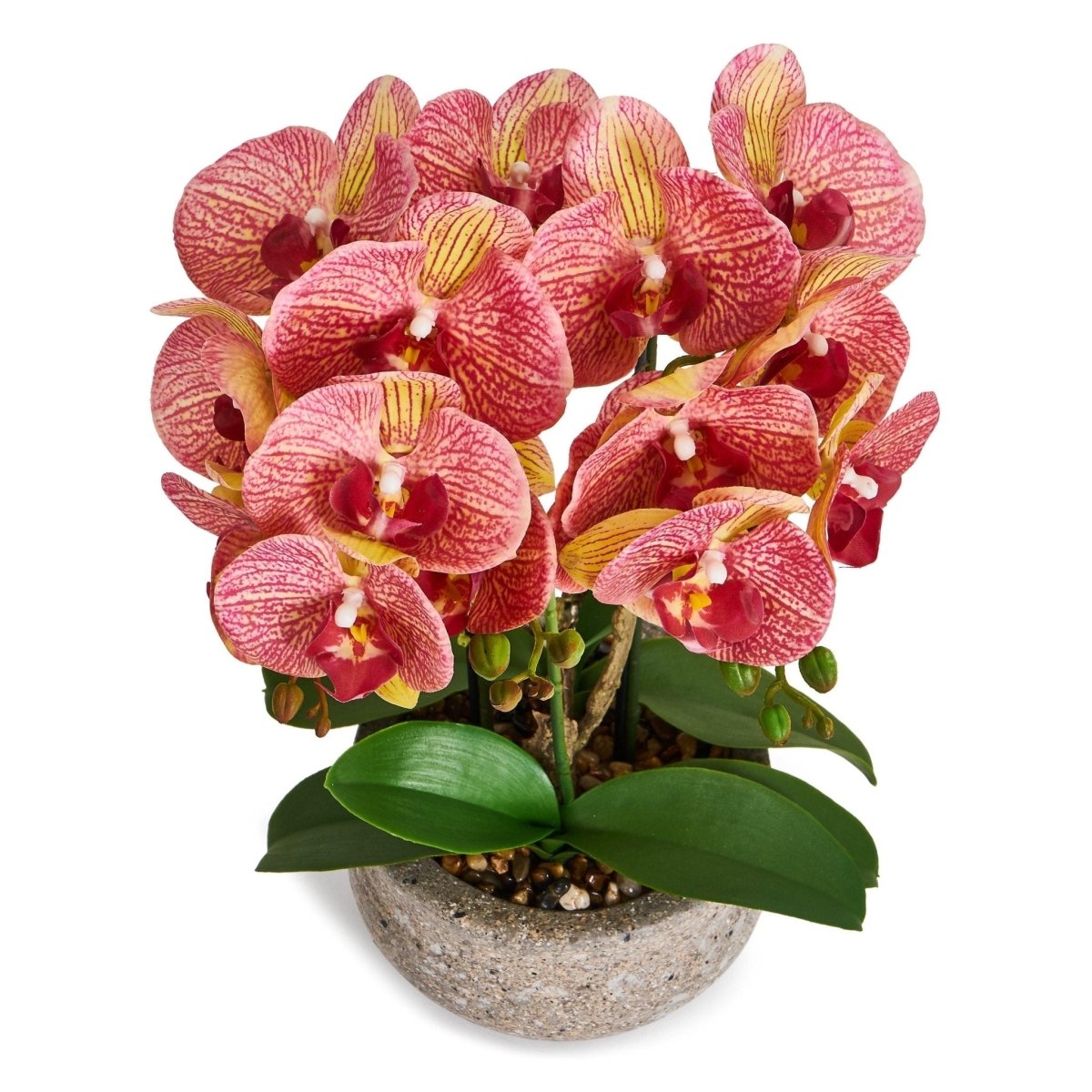 Kunstpflanze Orange Orchidee Phalaenopsis 42 cm - 4Ever Green