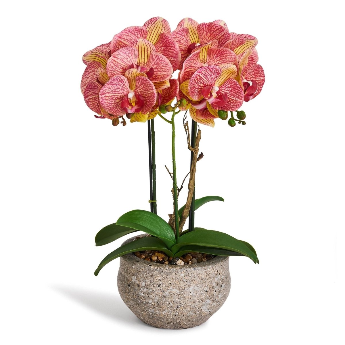 Kunstpflanze Orange Orchidee Phalaenopsis 42 cm - 4Ever Green