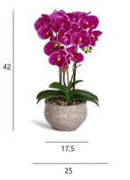 Kunstpflanze Violett Orchidee Phalaenopsis 42 cm - 4Ever Green