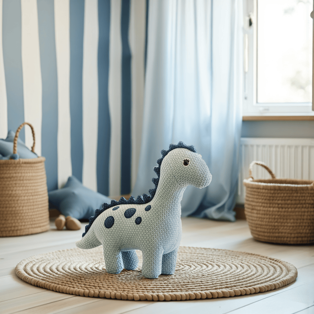 Kuscheltier Häkeltier Dinosaurier Blau 45 cm - Pintado & Lacado