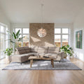 L-Form Ecksofa Links - Stoffbezug Beige - FURNHOUSE