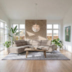 L-Form Ecksofa Links Betis - Stoff Beige, 290 cm - FURNHOUSE