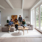 L-Form Ecksofa Links California - Stoff Beige, 305 cm - FURNHOUSE
