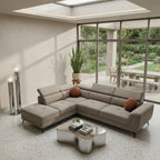 L-Form Ecksofa Links - Stoffbezug Beige - FURNHOUSE