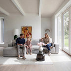 L-Form Ecksofa Links California - Stoff Grau, 305 cm - FURNHOUSE