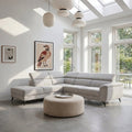 L-Form Ecksofa Links - Stoffbezug Grau - FURNHOUSE