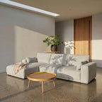 L-Form Ecksofa Links California - Stoff Grau, 305 cm - FURNHOUSE