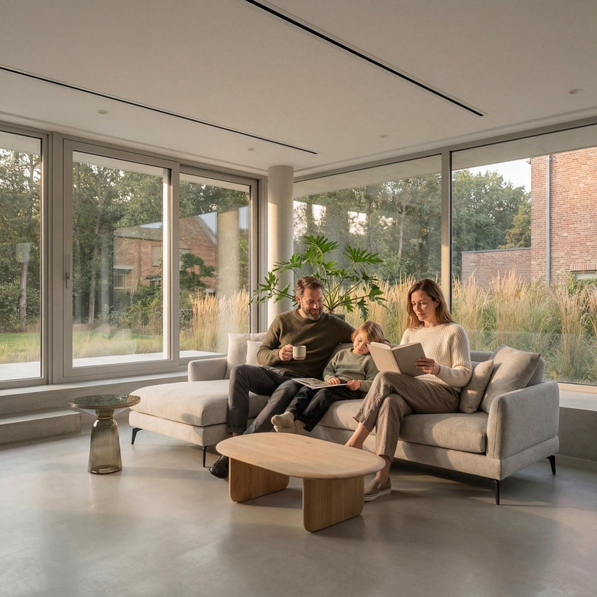 L-Form Ecksofa Links - Stoffbezug Grau - FURNHOUSE