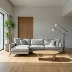 L-Form Ecksofa Links - Stoffbezug Grau - FURNHOUSE