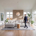 L-Form Ecksofa Links Maggie - Stoff Grau, 290 cm - FURNHOUSE