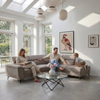 L-Form Ecksofa Rechts Betis - Stoff Beige, 290 cm - FURNHOUSE