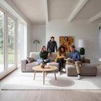 L-Form Ecksofa Rechts California - Stoff Beige, 305 cm - FURNHOUSE
