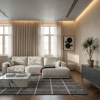 L-Form Ecksofa Rechts - Stoffbezug Beige - FURNHOUSE