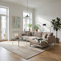L-Form Ecksofa Rechts - Stoffbezug Beige - FURNHOUSE