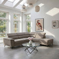 L-Form Ecksofa Rechts - Stoffbezug Beige - FURNHOUSE