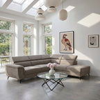 L-Form Ecksofa Rechts Betis - Stoff Beige, 290 cm - FURNHOUSE