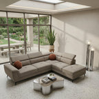 L-Form Ecksofa Rechts - Stoffbezug Beige - FURNHOUSE