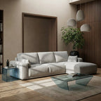 L-Form Ecksofa Rechts - Stoffbezug Grau - FURNHOUSE