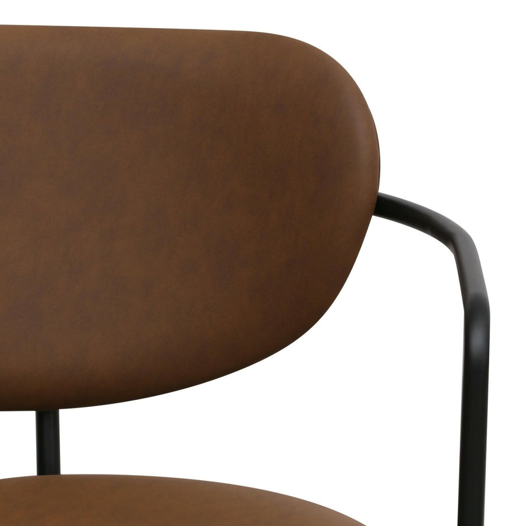 Lido Bürostuhl - Kunstleder Dunkelbraun - FURNHOUSE