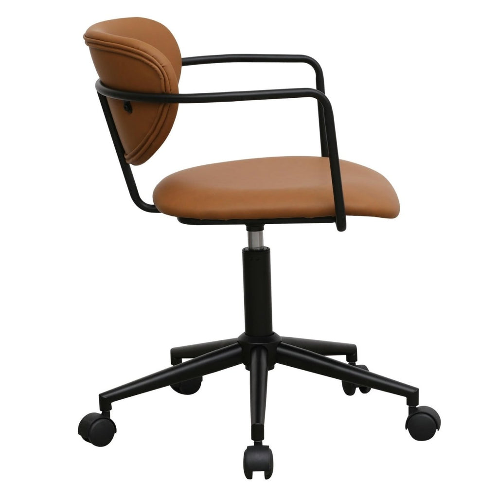 Lido Bürostuhl - Kunstleder Hellbraun - FURNHOUSE