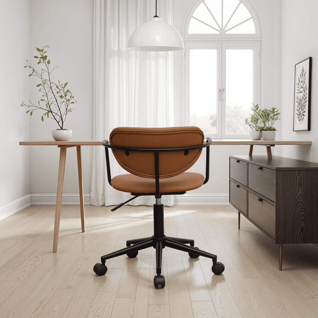 Lido Bürostuhl - Kunstleder Hellbraun - FURNHOUSE