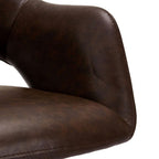 Luna Esszimmerstühle mit Armlehne 2er Set - Drehbar, Kunstleder Braun - FURNHOUSE