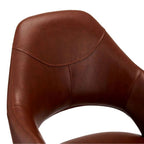 Luna Esszimmerstühle mit Armlehne 2er Set - Drehbar, Kunstleder Cognac Braun - FURNHOUSE