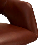 Luna Esszimmerstühle mit Armlehne 2er Set - Drehbar, Kunstleder Cognac Braun - FURNHOUSE