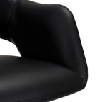 Luna Esszimmerstühle mit Armlehne 2er Set - Drehbar, Kunstleder Schwarz - FURNHOUSE