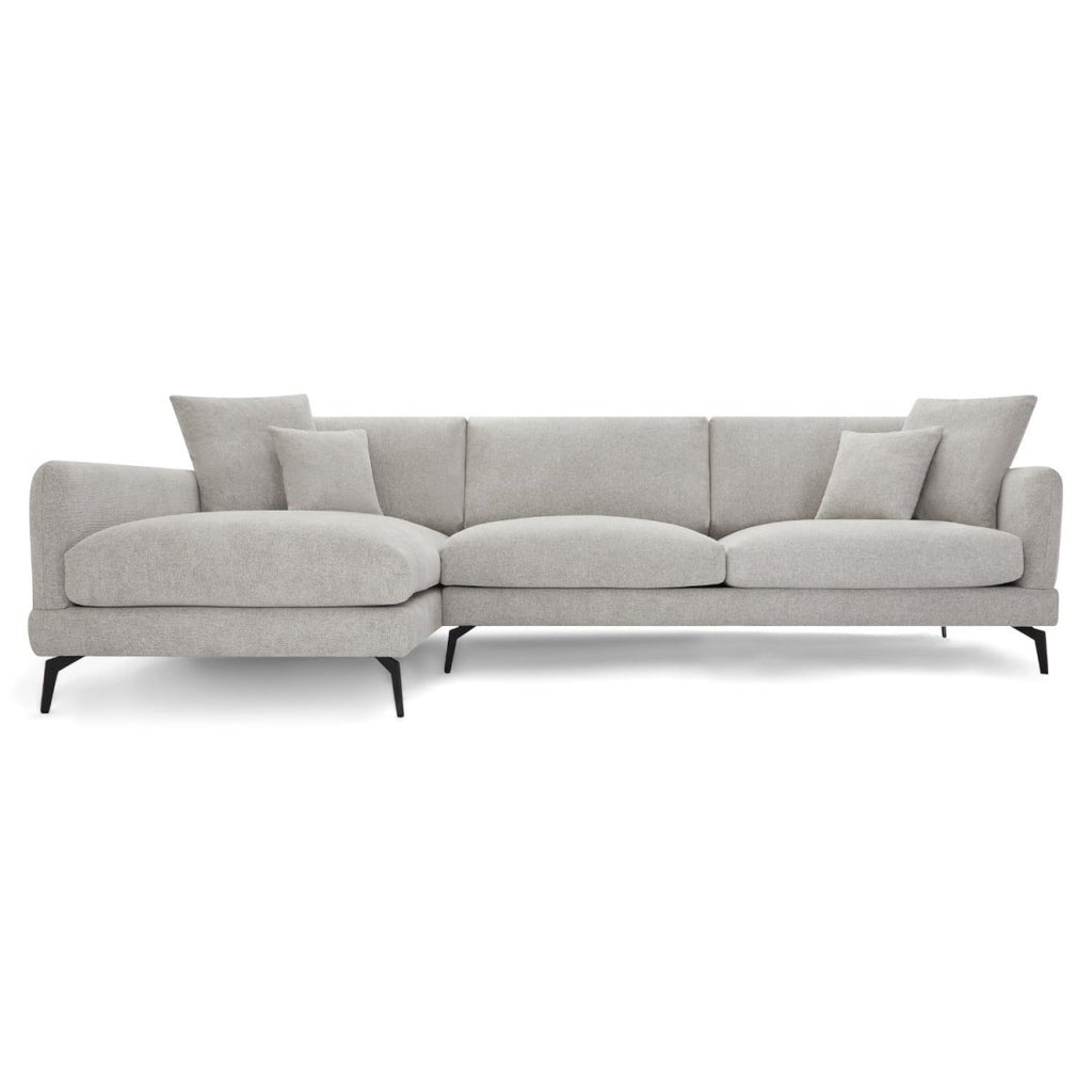 Maggie L-Form Ecksofa Links - Stoffbezug Grau - FURNHOUSE