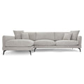 L-Form Ecksofa Maggie Grau von vorne