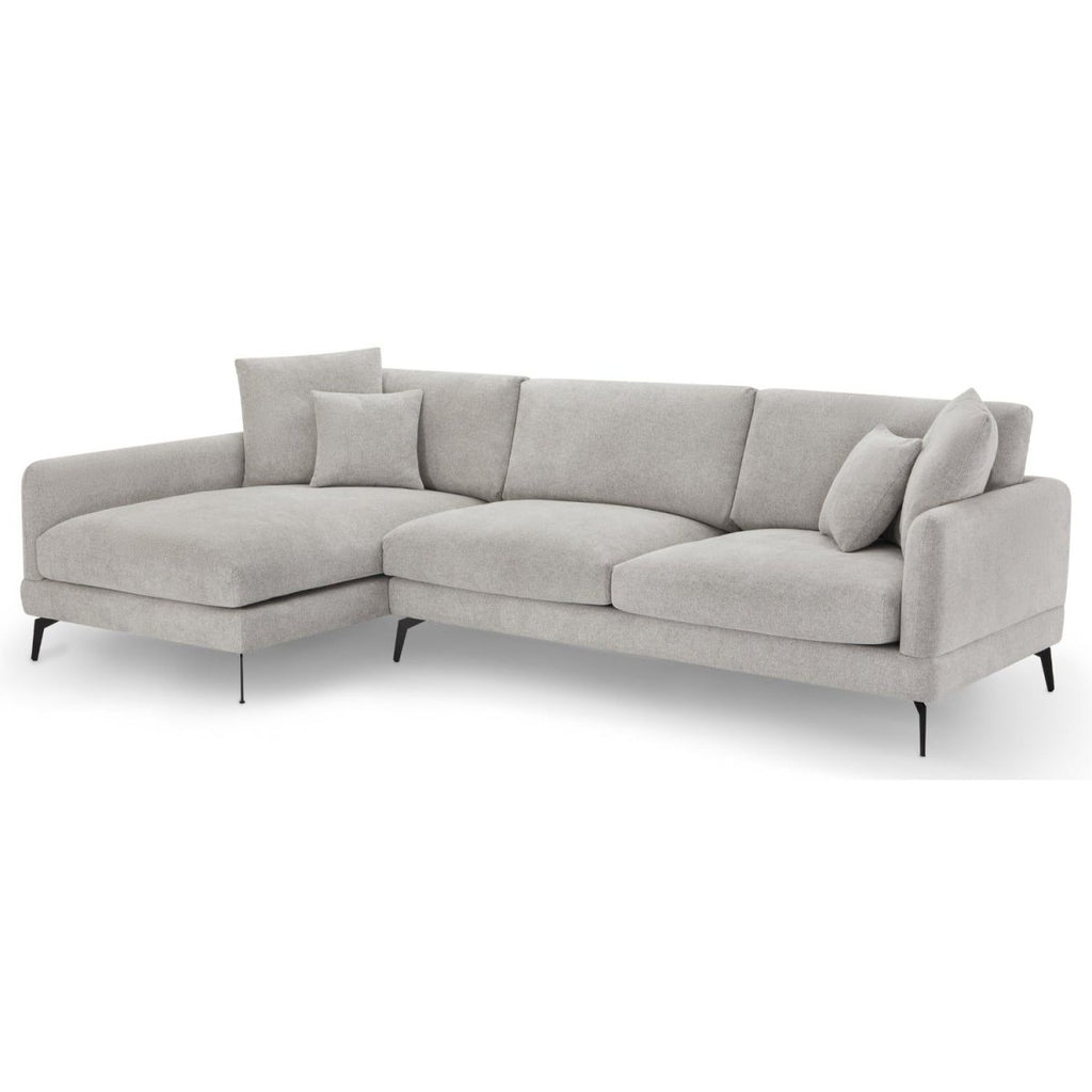Maggie L-Form Ecksofa Links - Stoffbezug Grau - FURNHOUSE