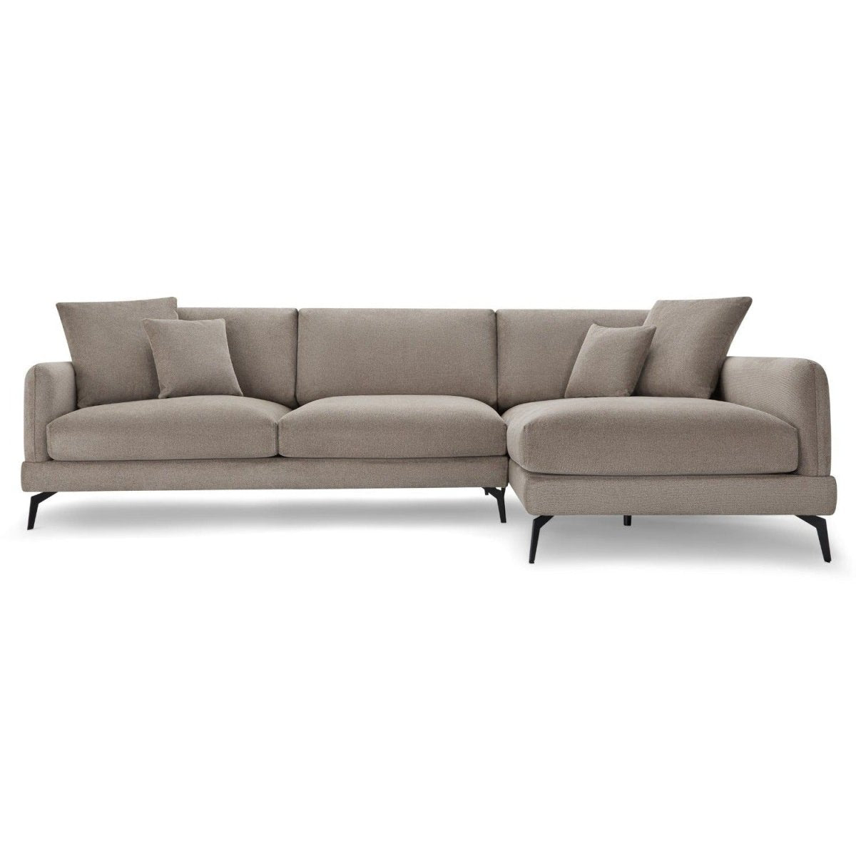 Maggie L-Form Ecksofa Rechts - Stoffbezug Beige - FURNHOUSE